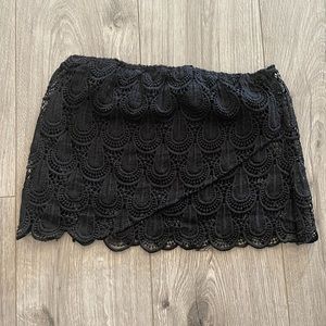 LA Hearts flowy lace crop top